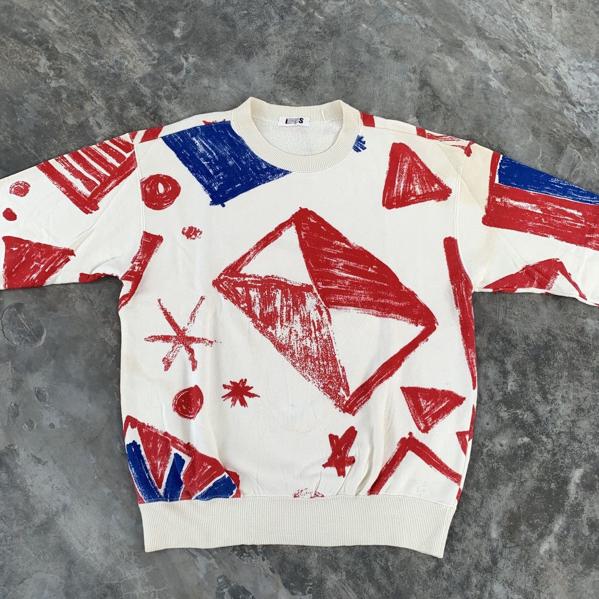 Issey Miyake Vintage Issey Miyake Paint Design Sweatshirt Size US M / EU 48-50 / 2 - 3 Thumbnail