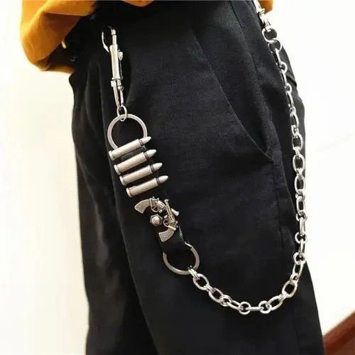 Jewelry Punk Bullet Belt Pants Chain Size ONE SIZE - 4 Thumbnail