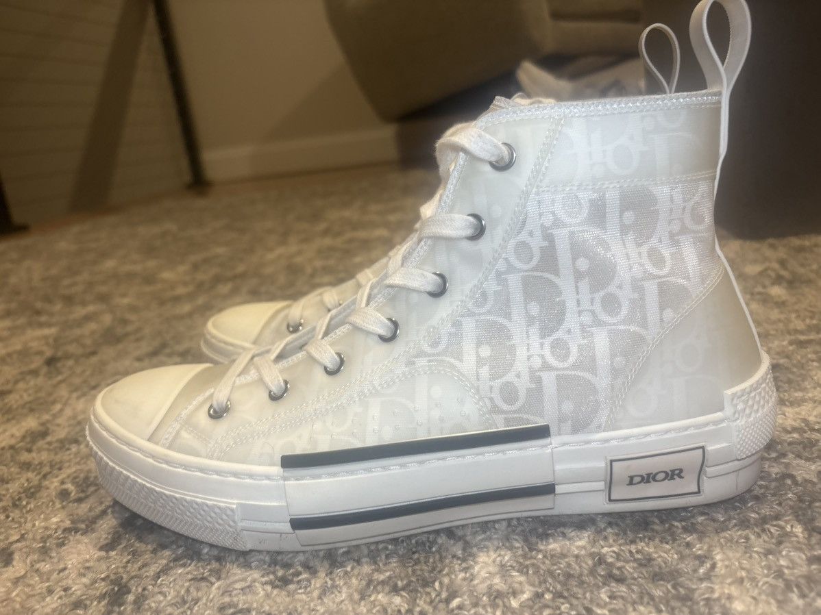 Dior Dior B23 High-Top Oblique Sneakers White EU 42 / US 9 Size US 9 / EU 42 - 1 Thumbnail
