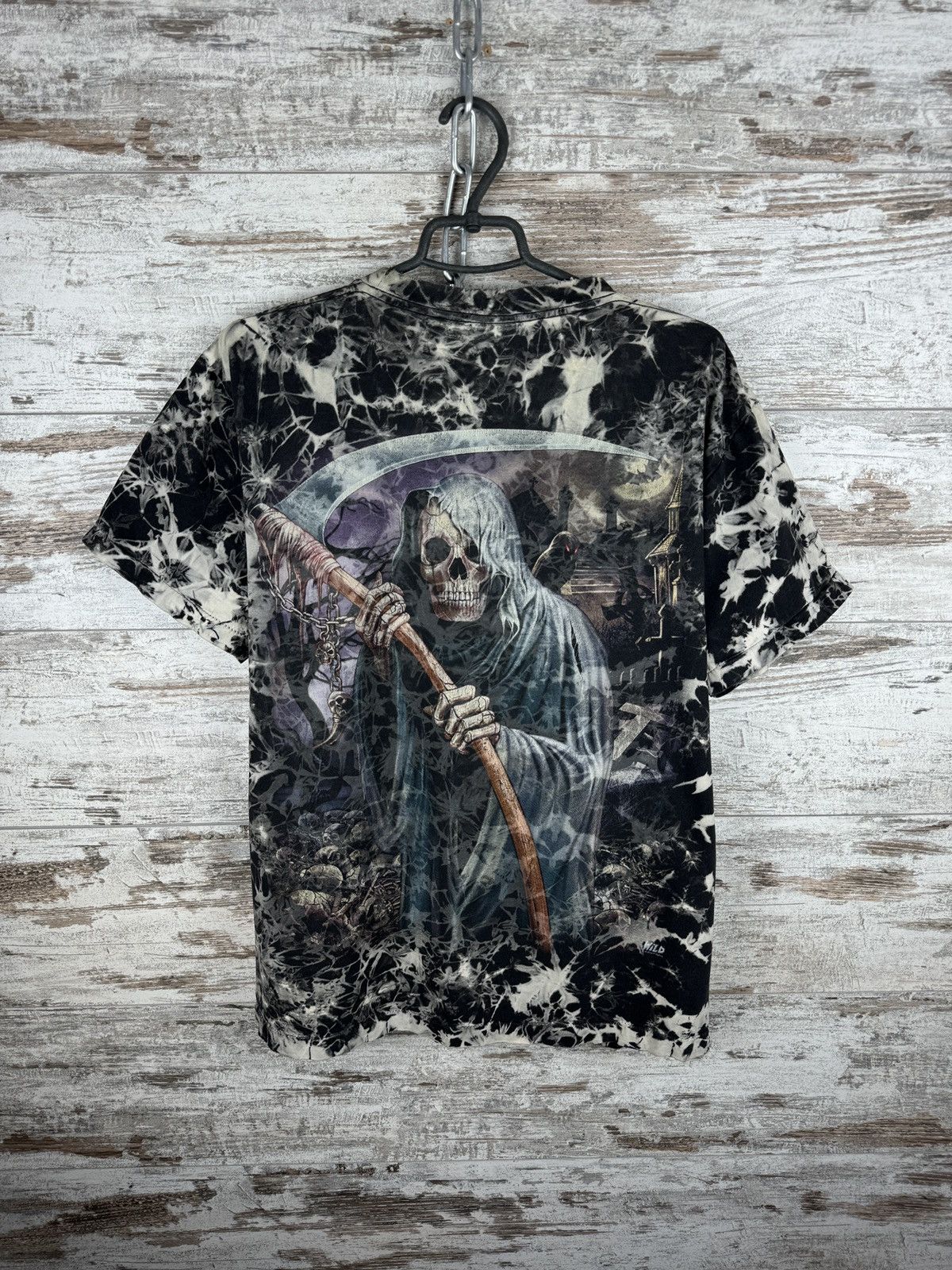 Japanese Brand Mens Vintage Wild skulls T-shirt spiral y2k rap affliction Size US L / EU 52-54 / 3 - 10 Thumbnail