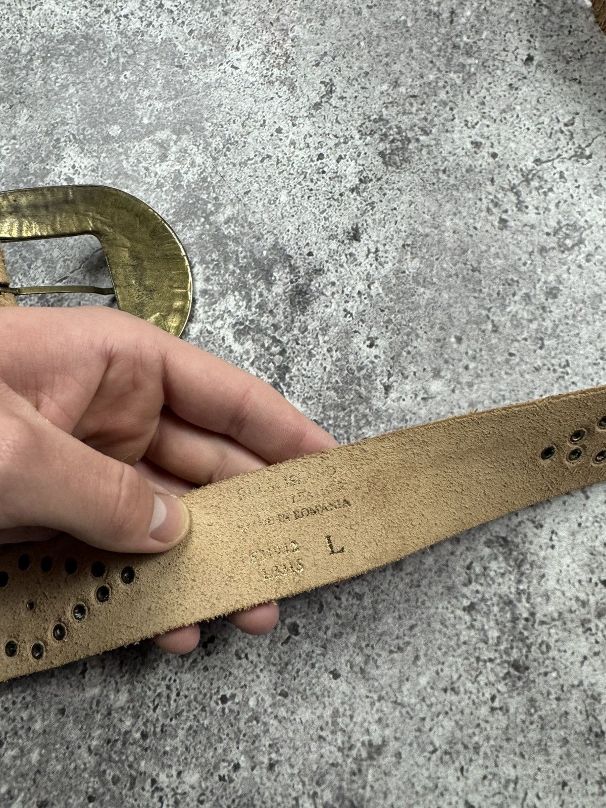 Japanese Brand 00’s NUMBER NINE STYLE WESTERN LEATHER RARE Y2K BELT VINTAGE Size ONE SIZE - 6 Thumbnail