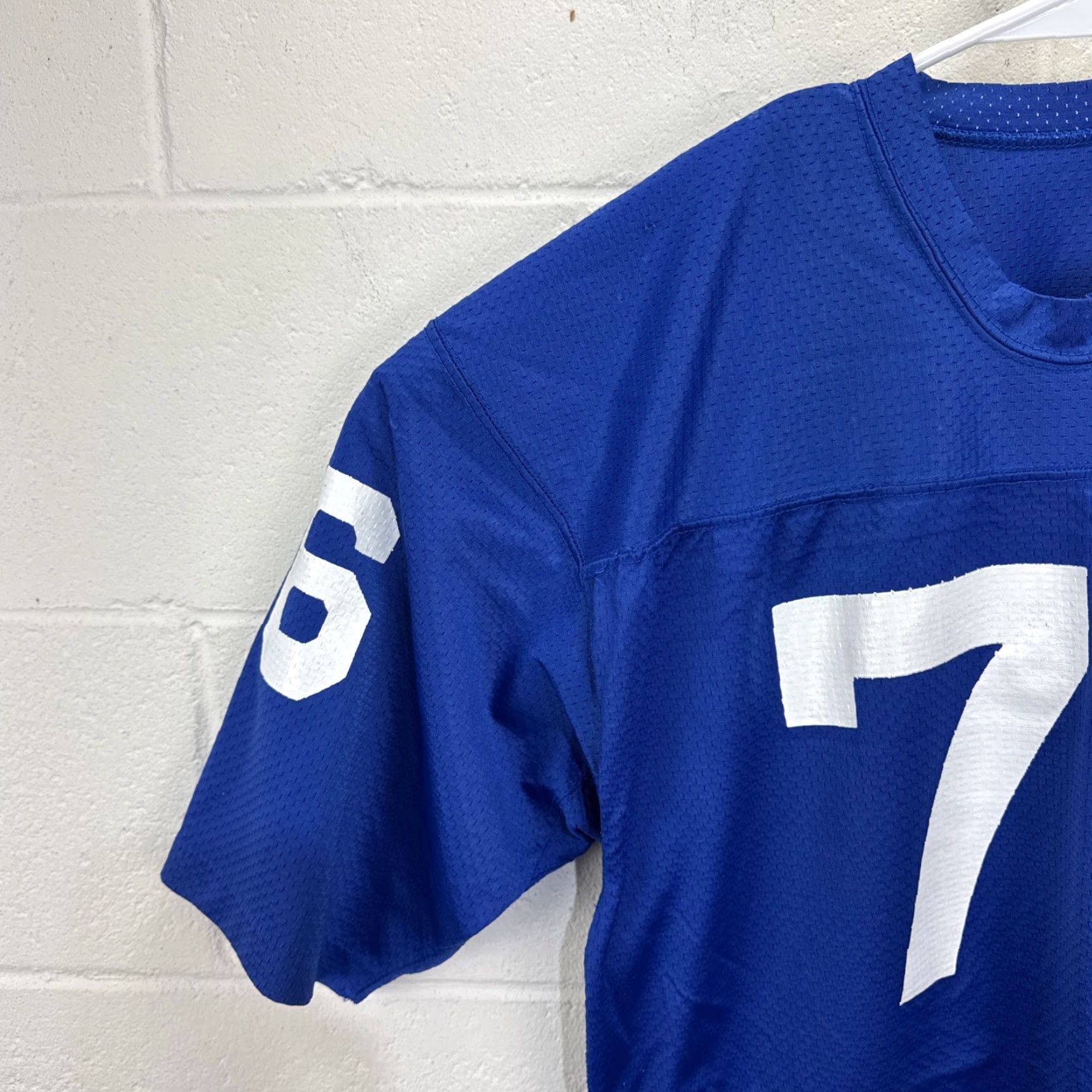 Champion VINTAGE Champion Football Jersey Blue #76 Large Men’s 70s USA Crew Neck Short Sleeve Athletic Jersey Size US L / EU 52-54 / 3 - 3 Thumbnail