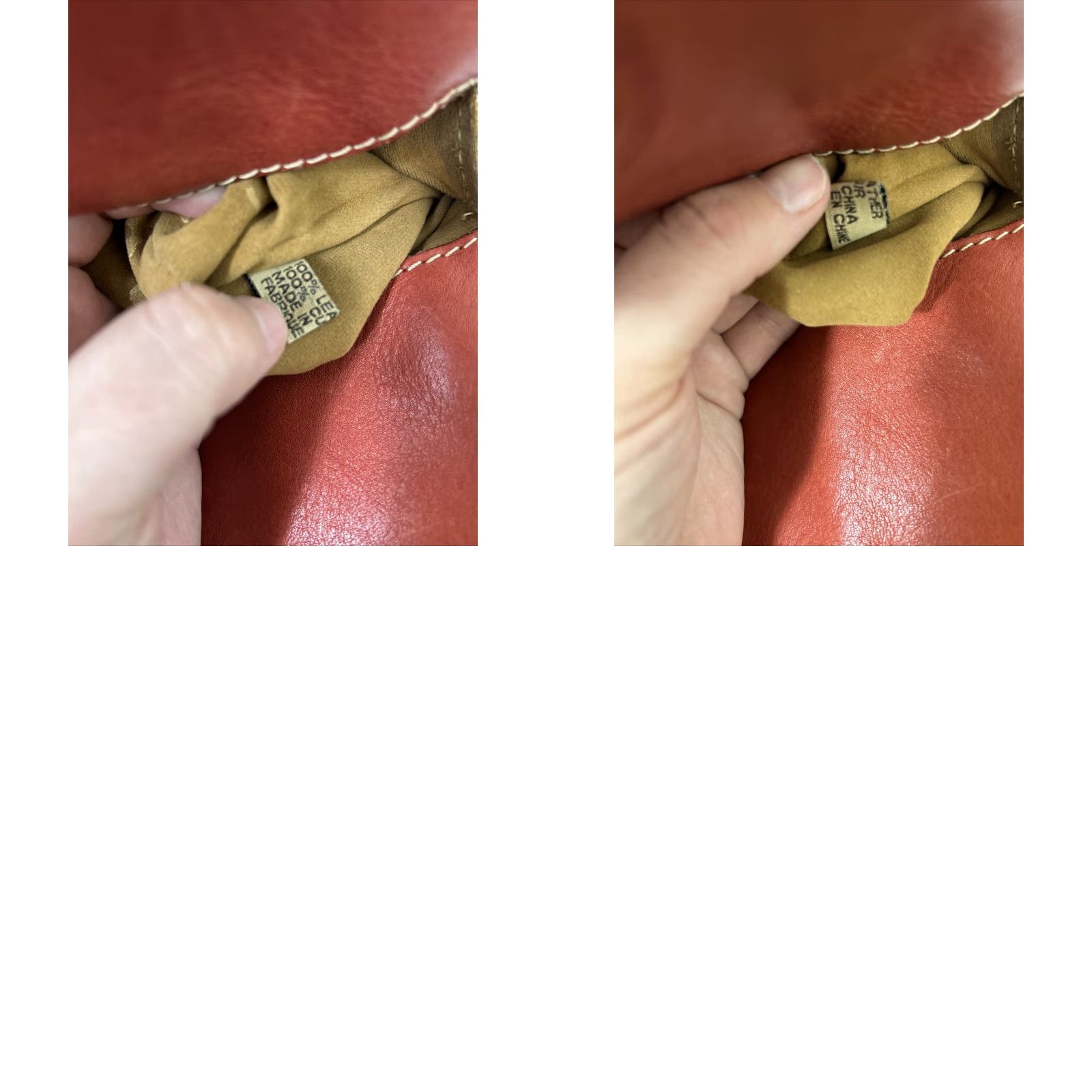 Patricia Nash VINTAGE Patricia Nash Satchel/Top Handle Bag Women Dusky Red Leather Lione 18x11 Brown Lining Size ONE SIZE - 11 Thumbnail