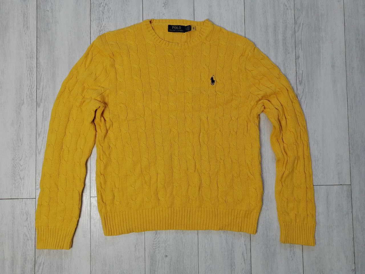 Polo Ralph Lauren Polo Ralph Lauren Men's Yellow Cable-Knit Sweater Size L Size US L / EU 52-54 / 3 - 1 Thumbnail