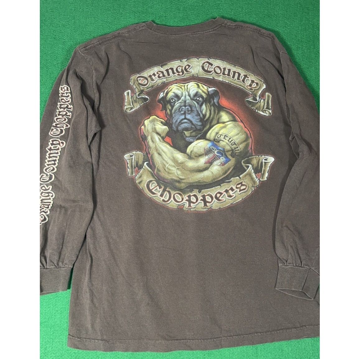 & Other Stories Vintage 90s Orange County Choppers NY Bull Dog Long Sleeve Size US XL / EU 56 / 4 - 3 Thumbnail