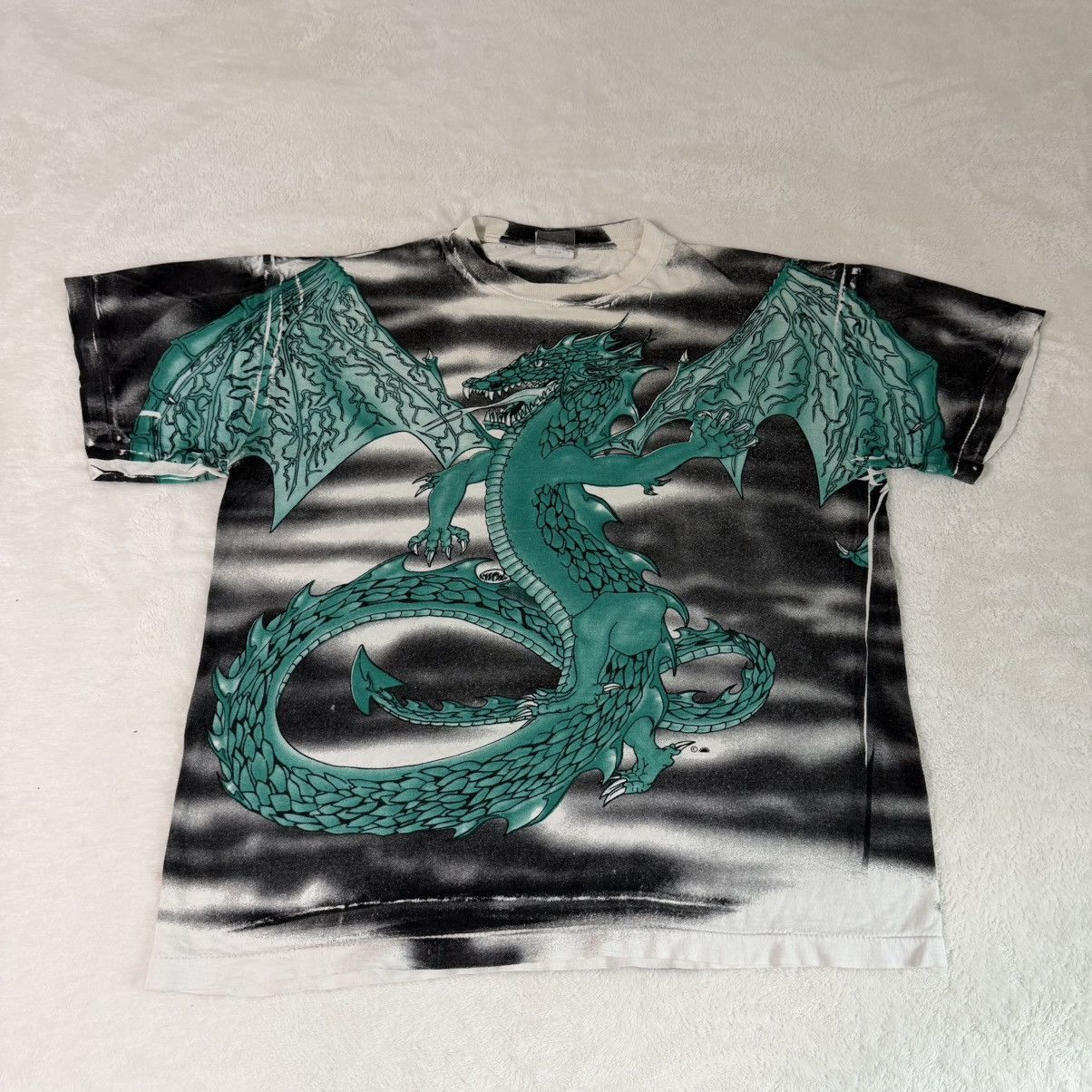 80s 90s Vintage single stitch Dragon Airbrush T-Shirt