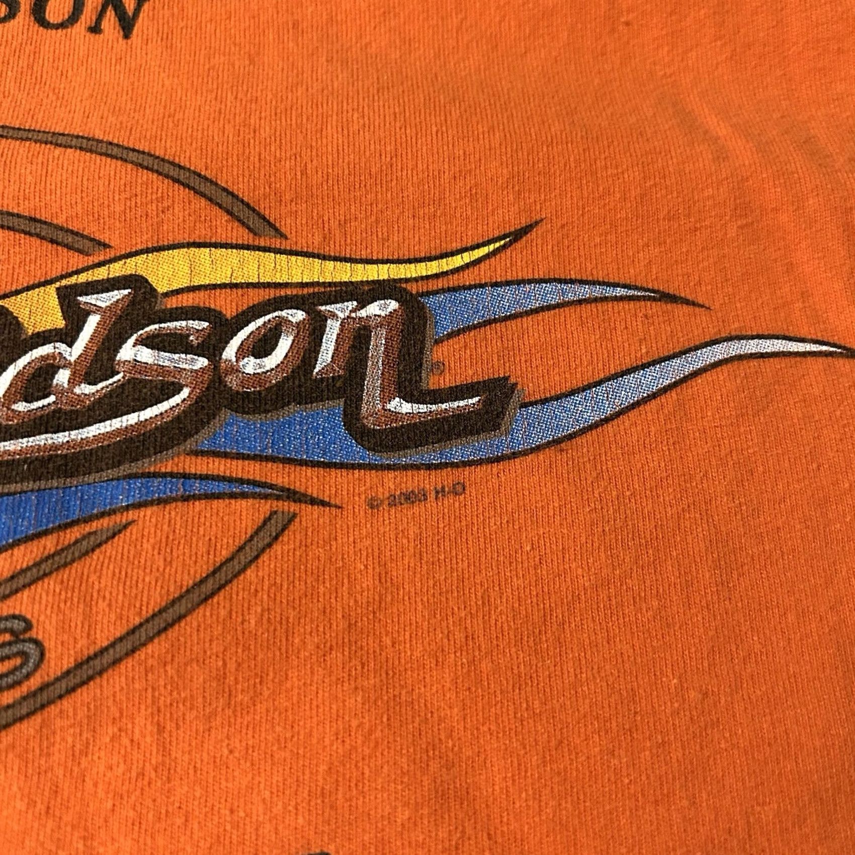 Harley Davidson VINTAGE Harley-Davidson Shirt Biker Orange Large Screaming Eagle Y2K Shirt L Mens Size US L / EU 52-54 / 3 - 6 Thumbnail