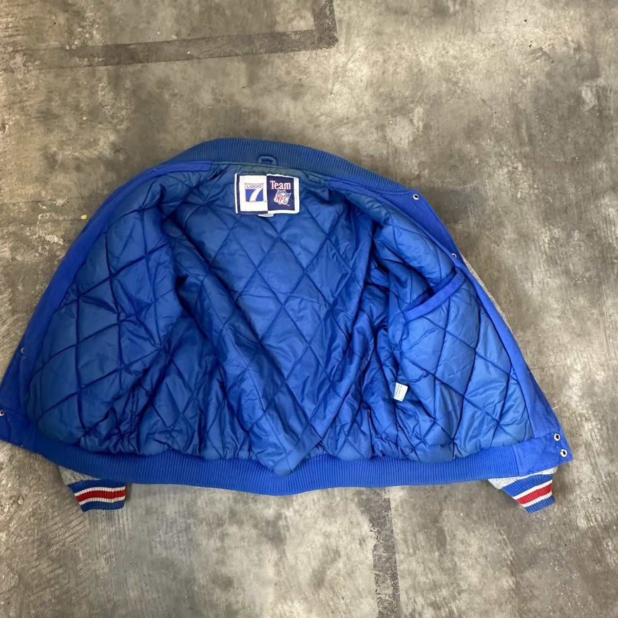 Logo 7 Vintage New York Giants Jacket - 1990s Logo 7 Wool - Size XL Size US XL / EU 56 / 4 - 12 Thumbnail