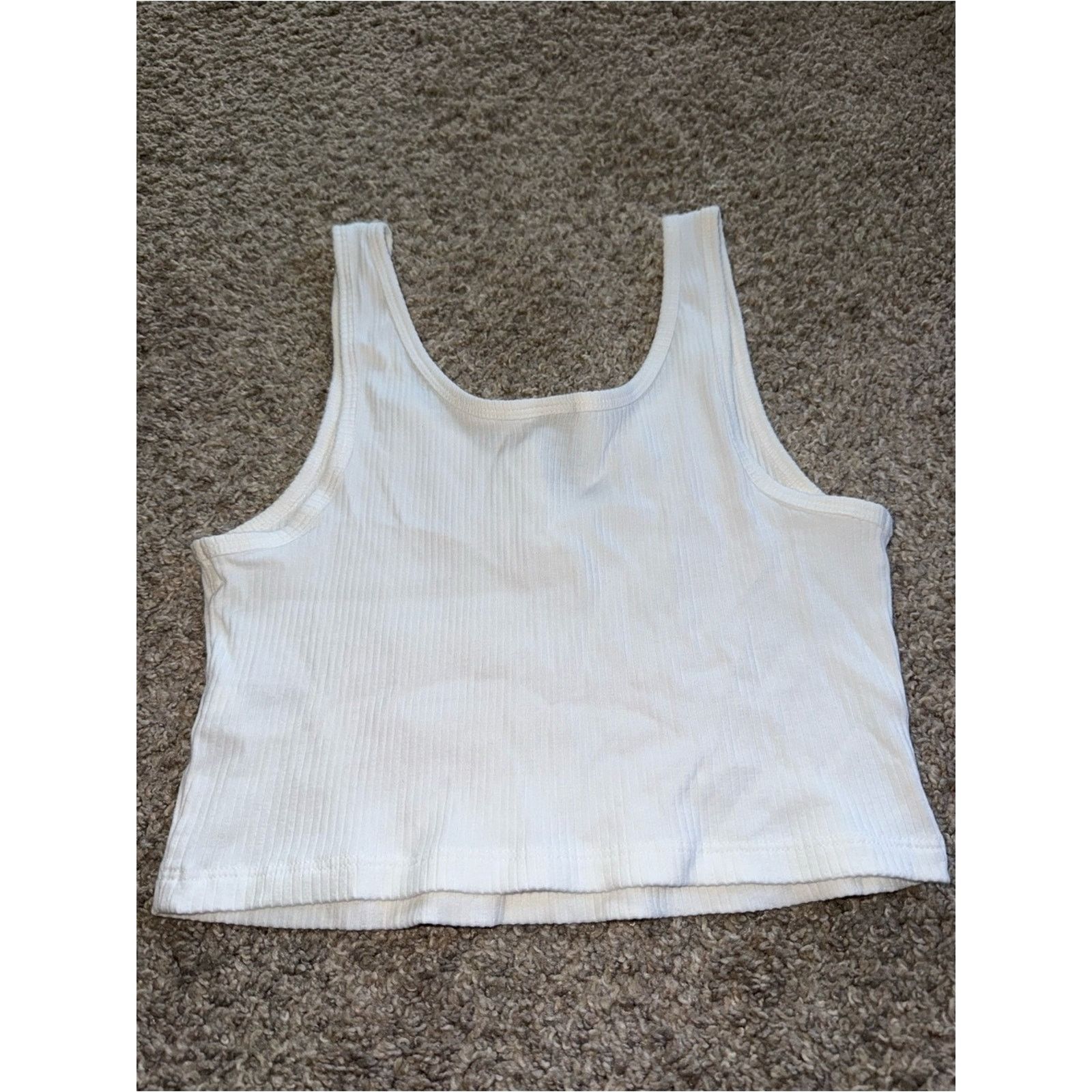 Other Wild Fable - Ribbed Scoop Neck Tank - M, White Size M / US 6-8 / IT 42-44 - 3 Thumbnail