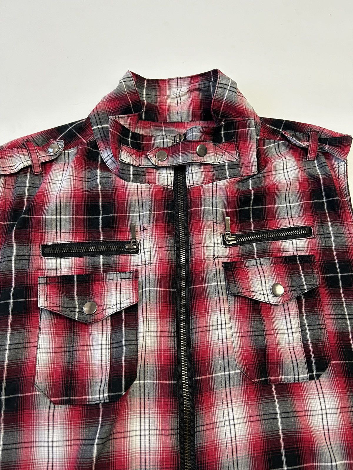 Japanese Brand OMKOE PLAID VEST Size US XL / EU 56 / 4 - 2 Thumbnail