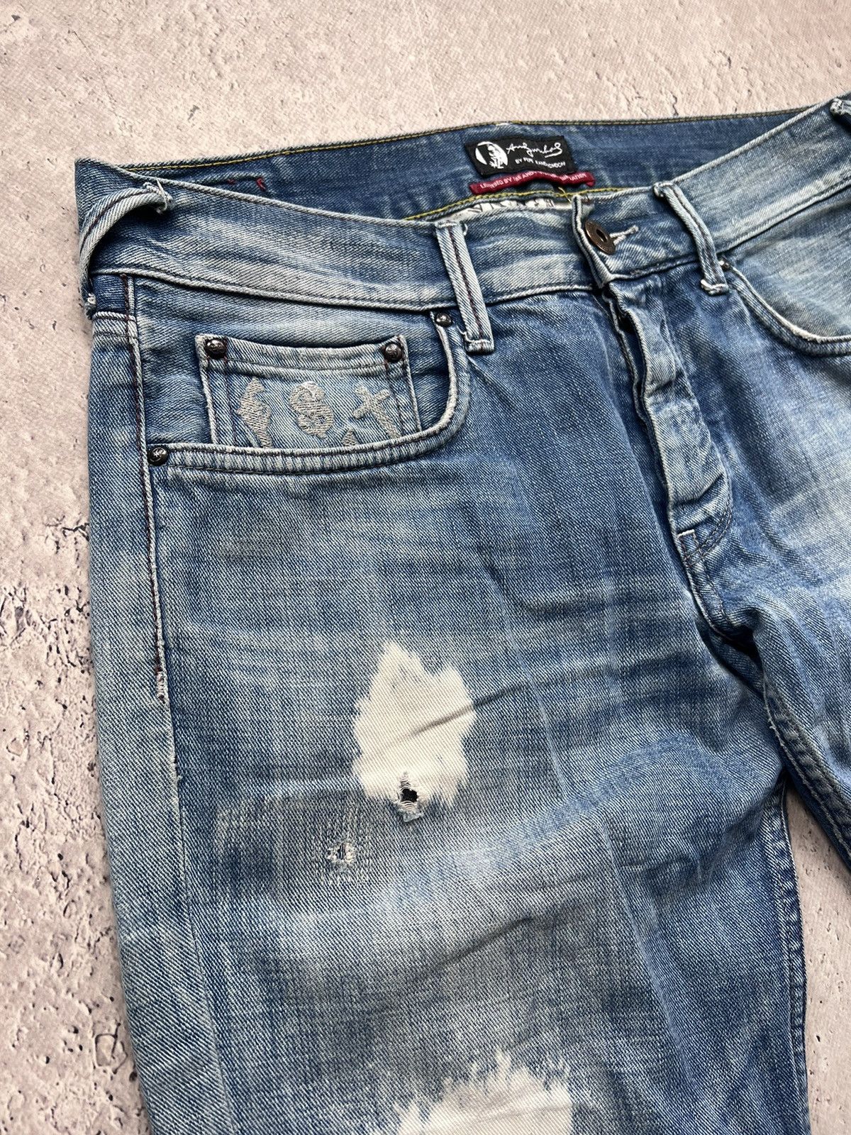 Andy Warhol × Japanese Brand Y2K Andy Warhol Pepe Jeans Art cargo JEANS Rare Retro Hype Size US 31 - 8 Thumbnail