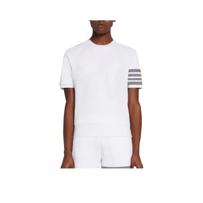 Thom Browne Thom Browne White Short Sleeve T-Shirt Size US M / EU 48-50 / 2 - 1 Thumbnail