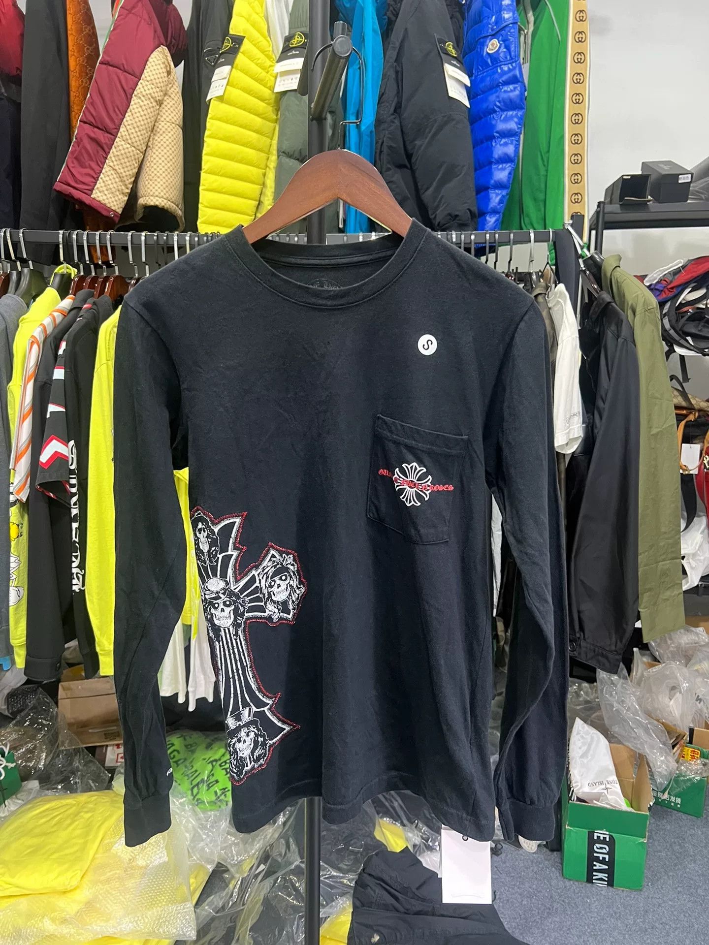 Chrome Hearts Chrome Hearts Embroidered Cross Longsleeve Size US S / EU 44-46 / 1 - 1 Thumbnail