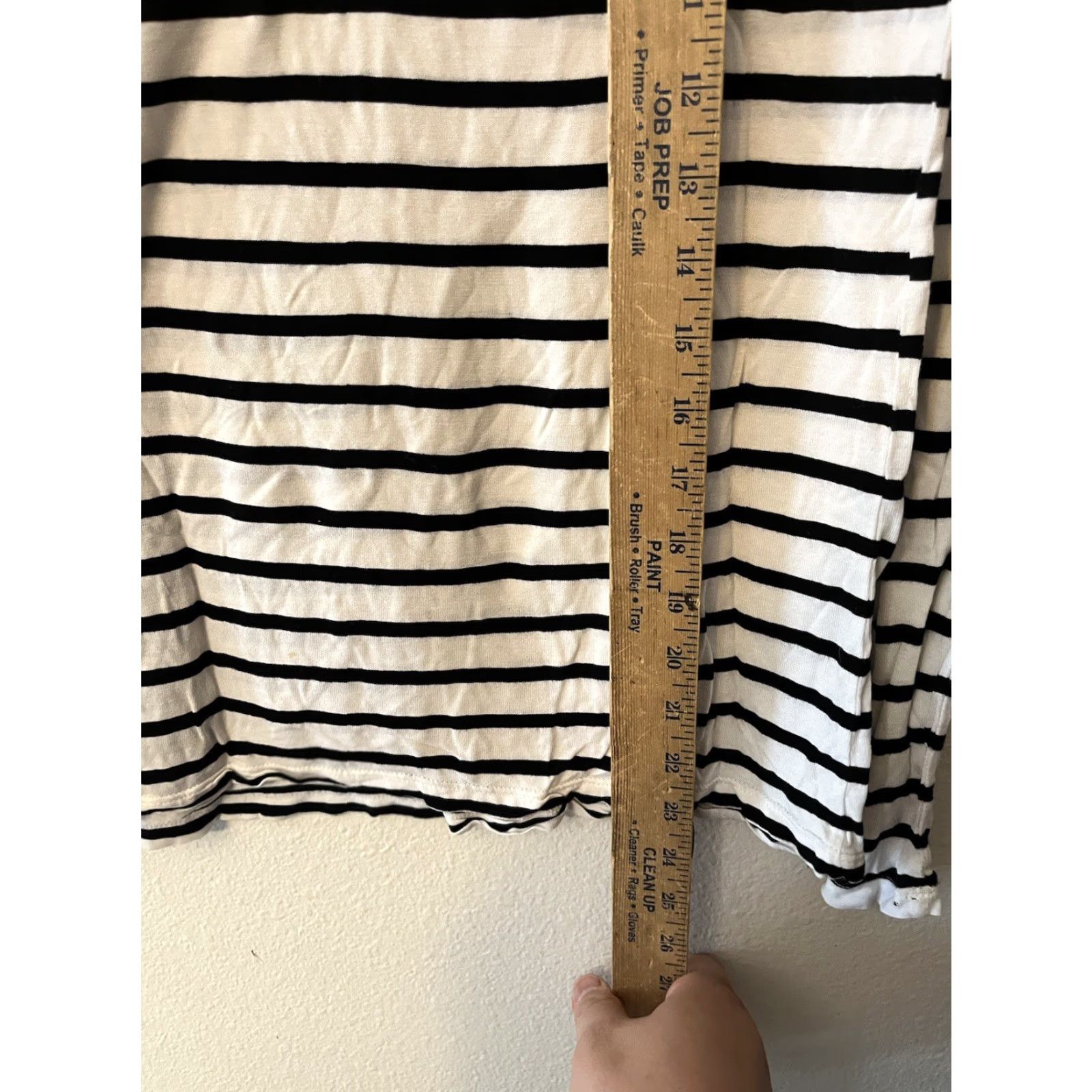 Old Navy Old Navy Shirt Women XS Black & White Striped Crew Neck Long Sleeve Pullover Regular Fit Casual Womens Size XS / US 0-2 / IT 36-38 - 4 Thumbnail