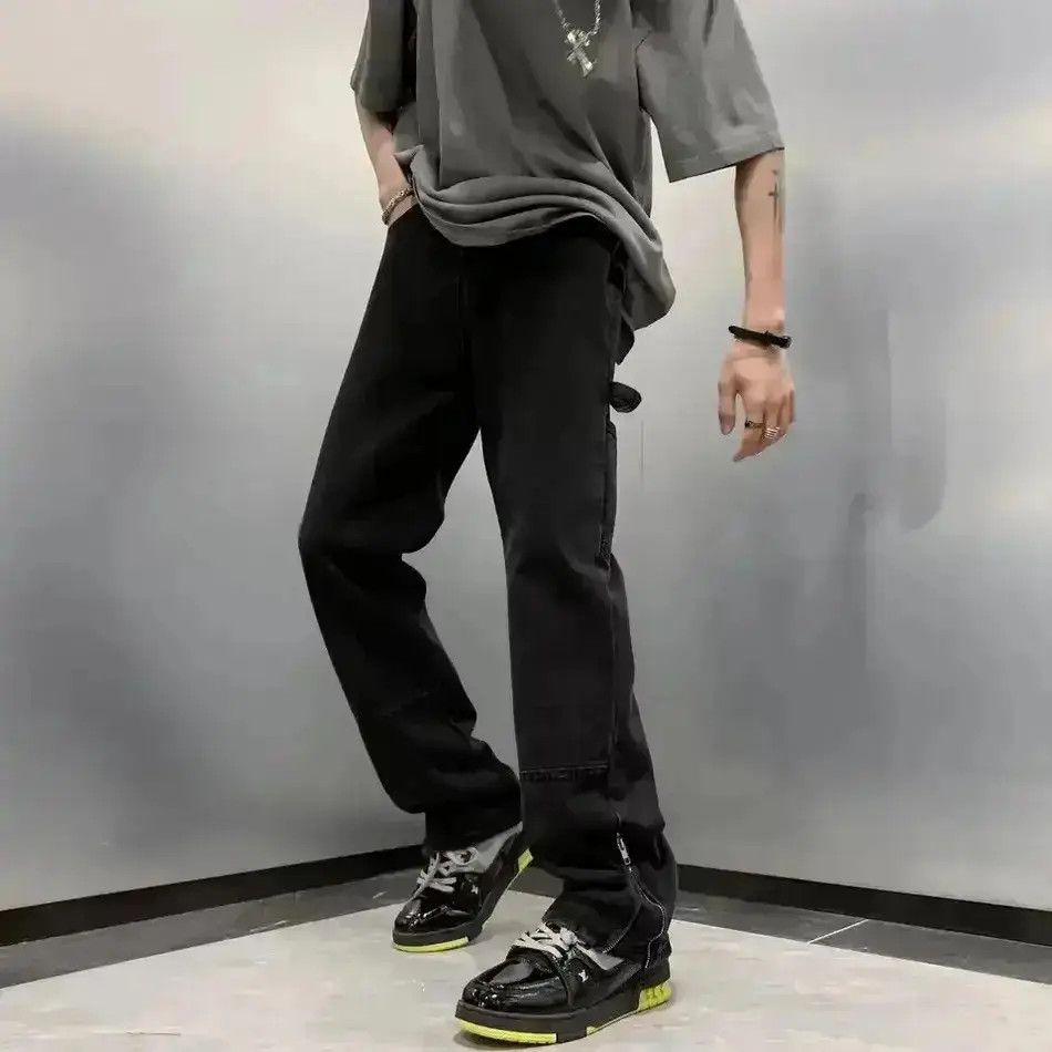 Japanese Brand Y2K Fashion Ankle Zipper Baggy Cargo Jeans Size US 32 / EU 48 - 3 Thumbnail