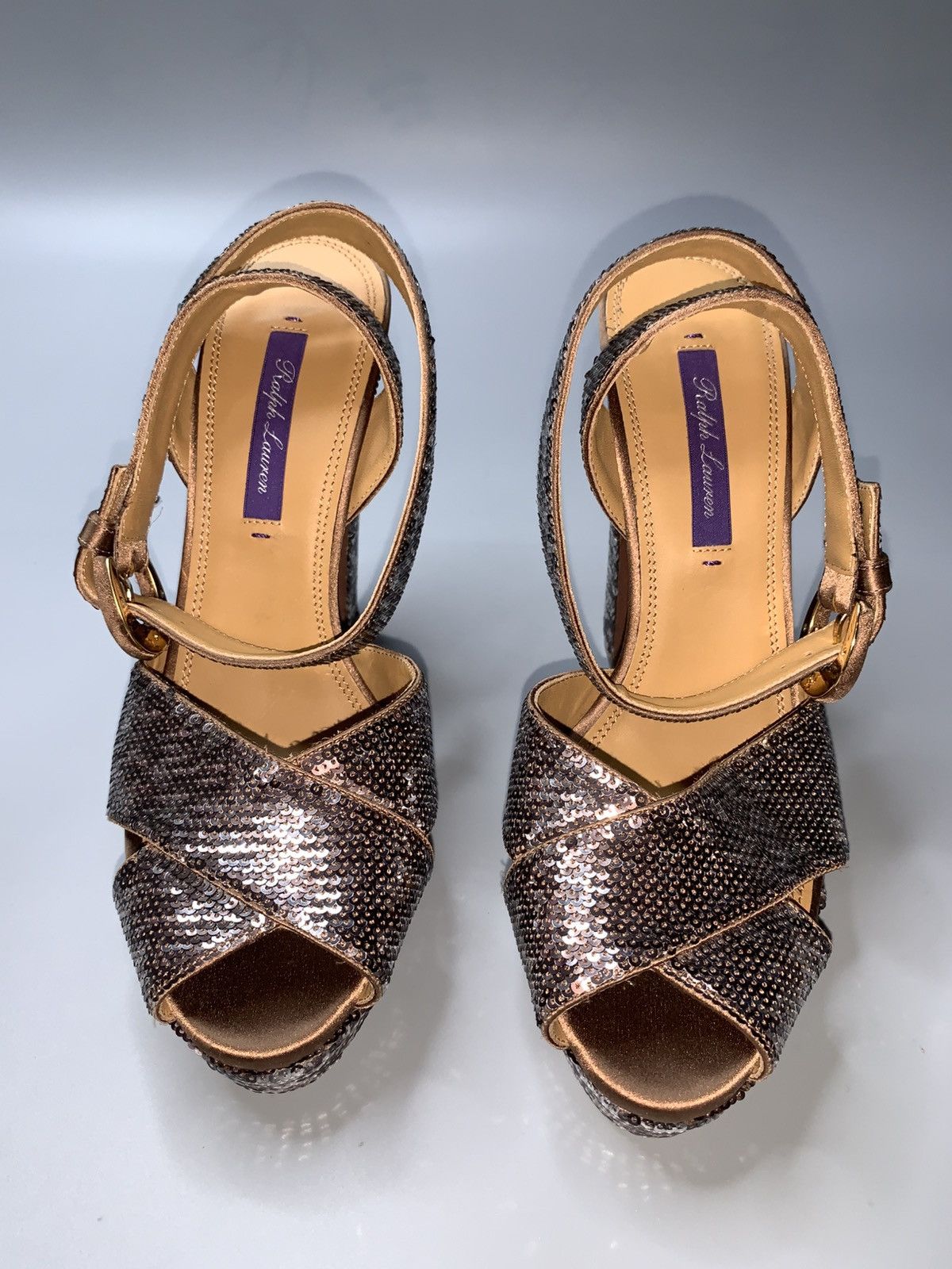 Ralph Lauren Purple Label Ralph Lauren Purple Label Sequined Flatforms Sandals Size US 7 / IT 37 - 3 Thumbnail