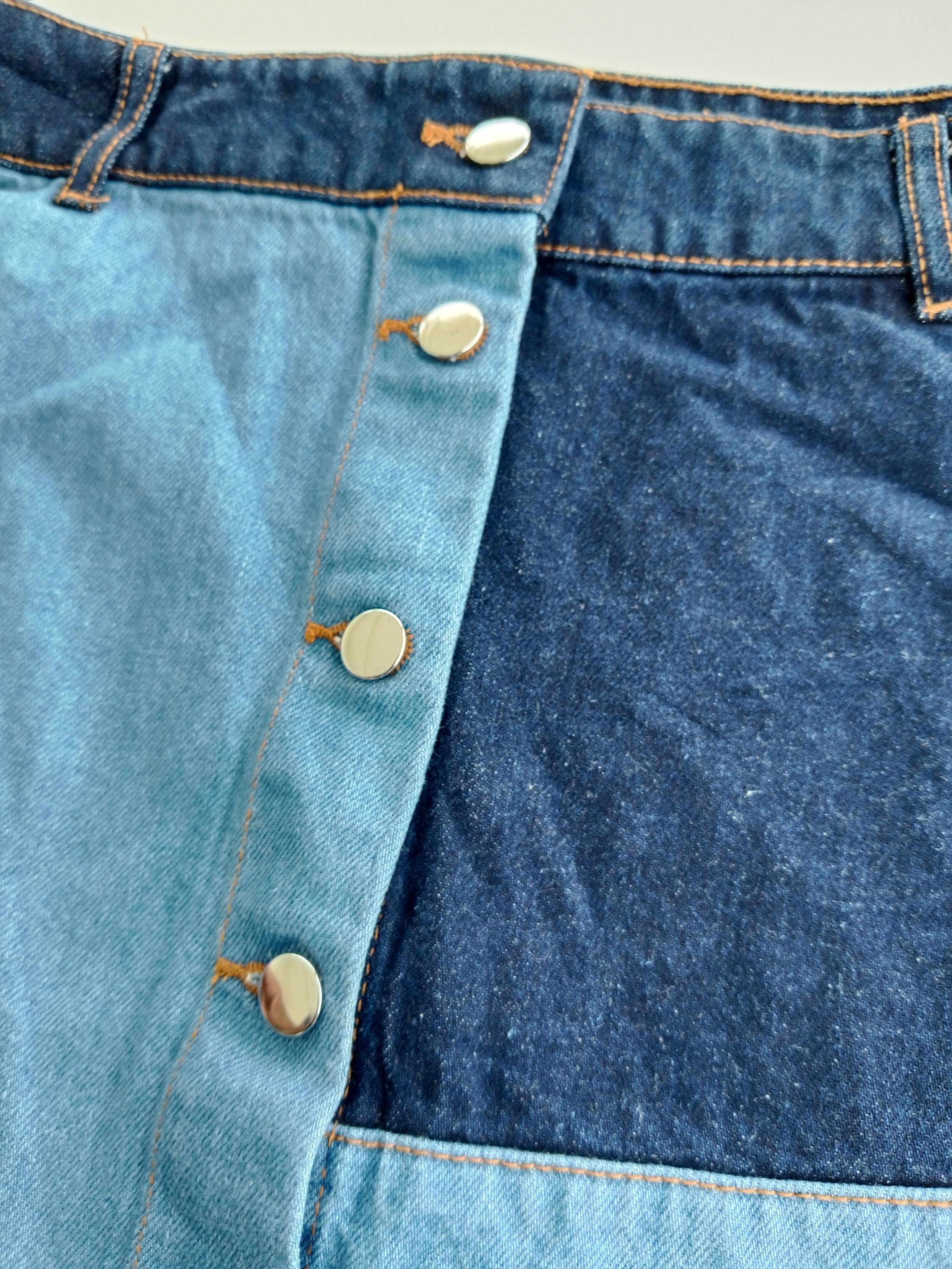 H&M DIVIDE H&M Denim Skirt Patchwork Style Size 30" / US 8 / IT 44 - 7 Thumbnail