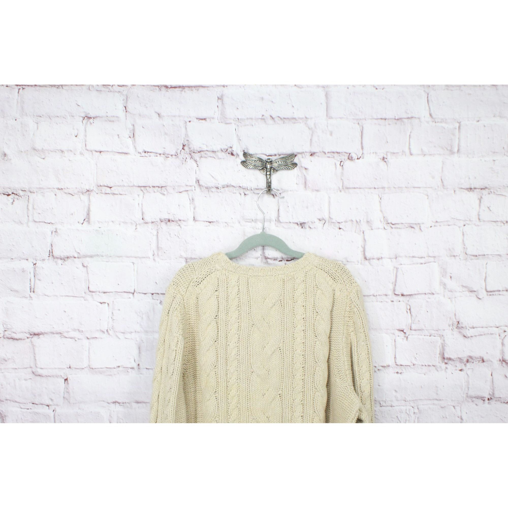 L.L. Bean LL Bean Women's Cable Sweater Crewneck Size M / US 6-8 / IT 42-44 - 4 Thumbnail