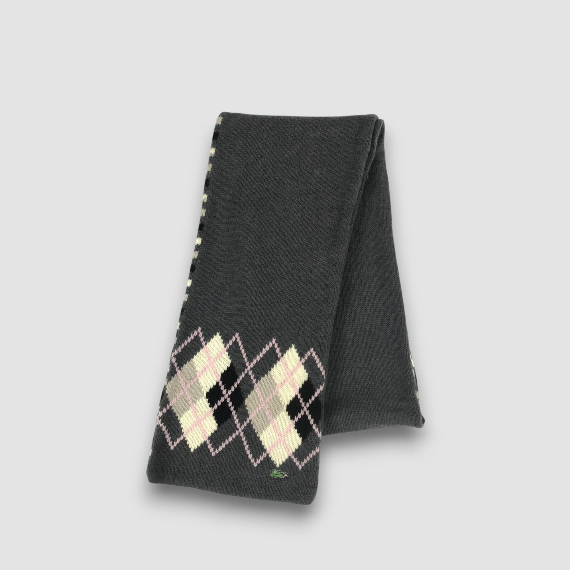 Lacoste Vintage Lacoste Scarf Muffler Wool Ribbed Knit ScarveS Size ONE SIZE - 4 Thumbnail
