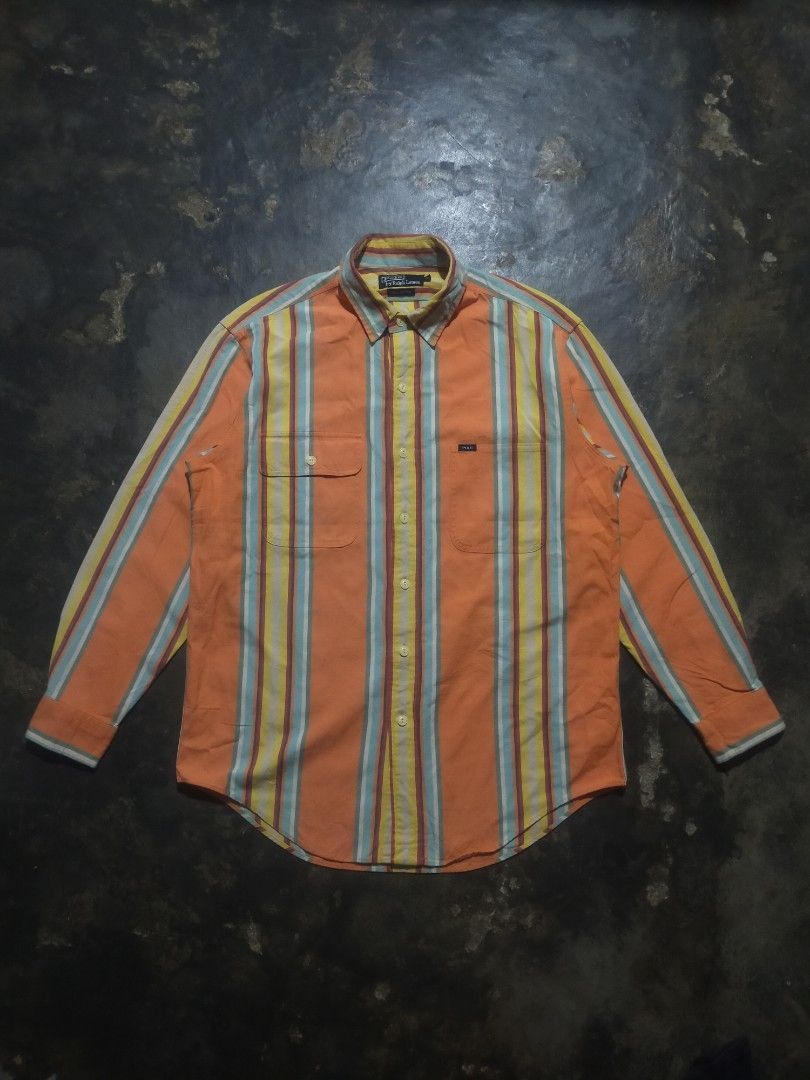 Polo Ralph Lauren 90's polo ralph lauren stripe shirt Size US XL / EU 56 / 4 - 1 Thumbnail