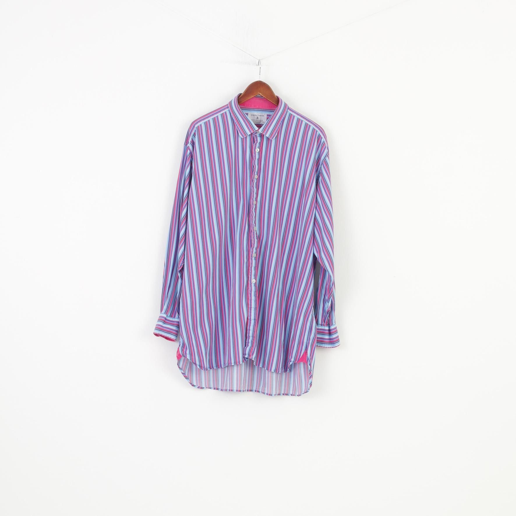 Joseph Joseph Turner Men 37R Casual Shirt Cotton Striped 10229 Size 36R - 1 Thumbnail