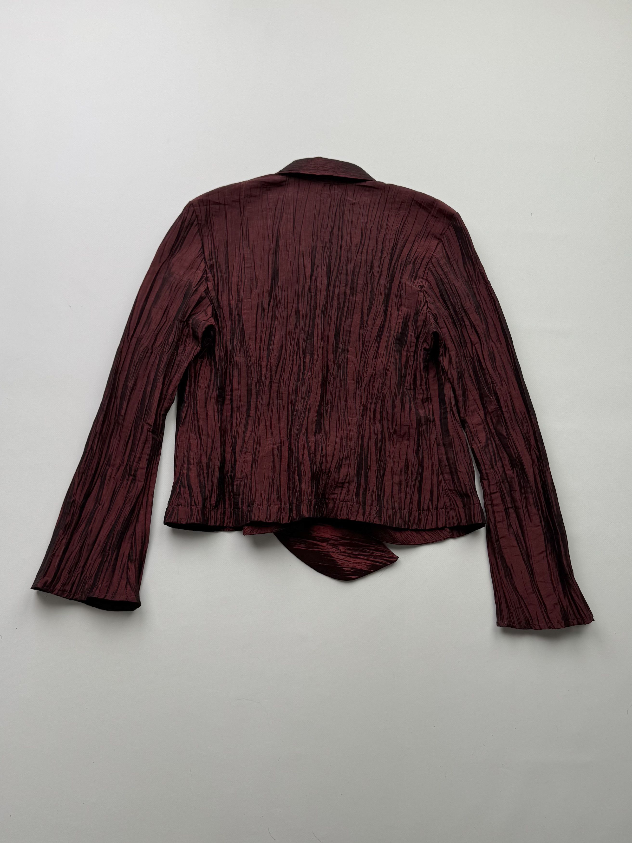 Japanese Brand Vintage Cropped Plisse Blouse B719(V337)E2 Size M / US 6-8 / IT 42-44 - 5 Thumbnail