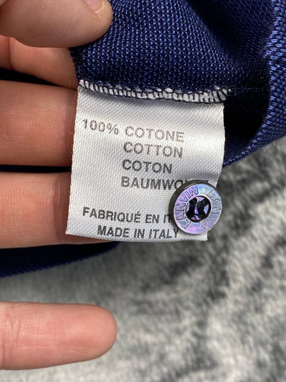 Lanvin Lanvin Polo Shirt Men Size XL Blue Size US XL / EU 56 / 4 - 11 Thumbnail