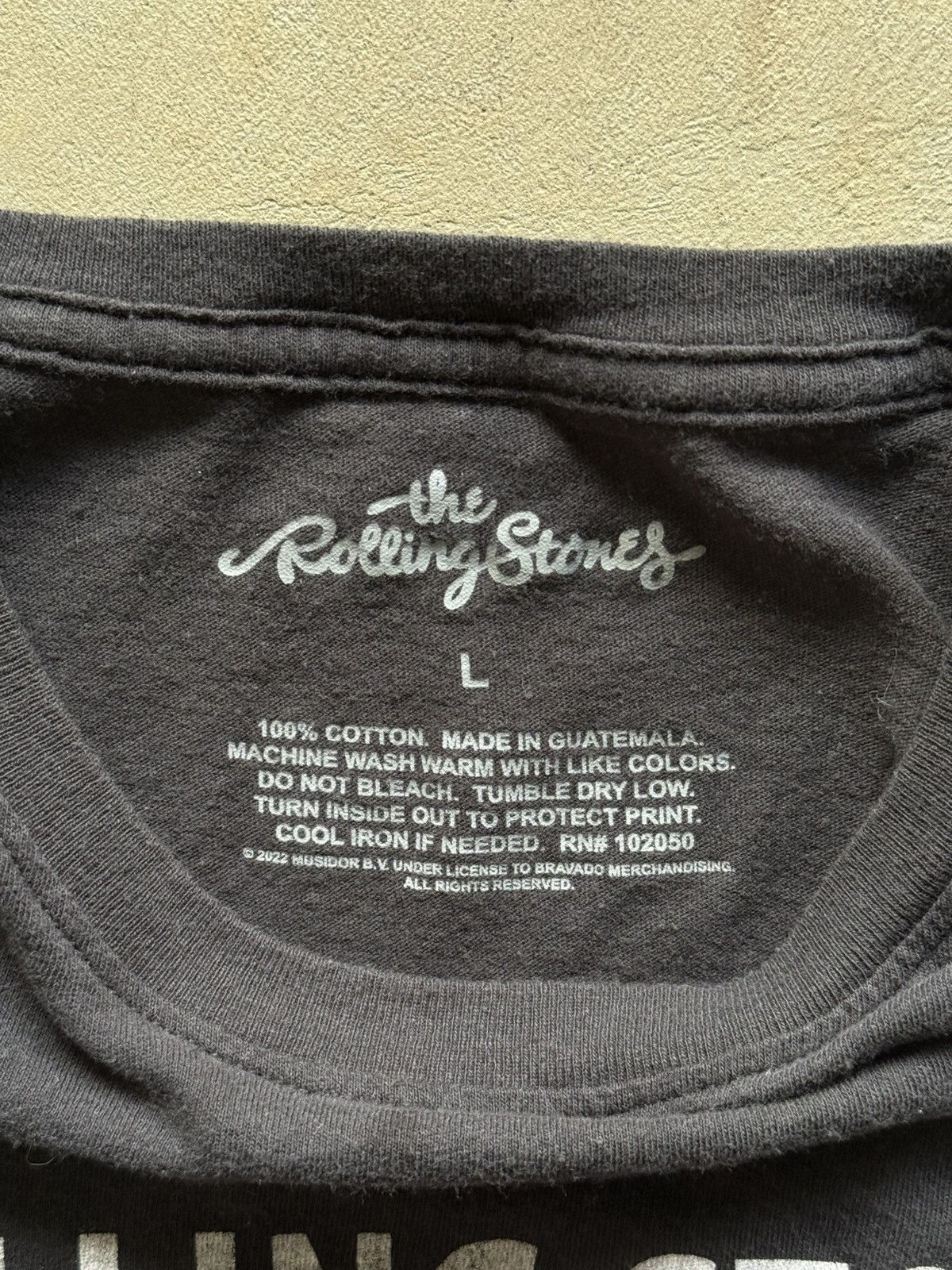 The Rolling Stones Y2K Retro The Rolling Stones 1975 USA Tour Faded Black Shirt Size US L / EU 52-54 / 3 - 3 Thumbnail