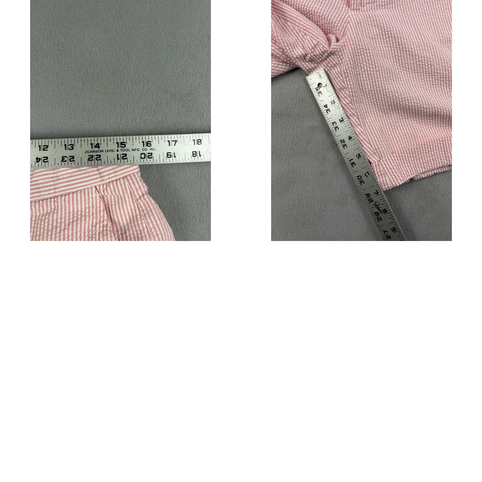Polo Ralph Lauren VINTAGE Polo Ralph Lauren Shorts Men 33 Pink Striped Seersucker Preppy Chino Medium Lightweight Pockets Size US XS / EU 42 / 0 - 8 Thumbnail