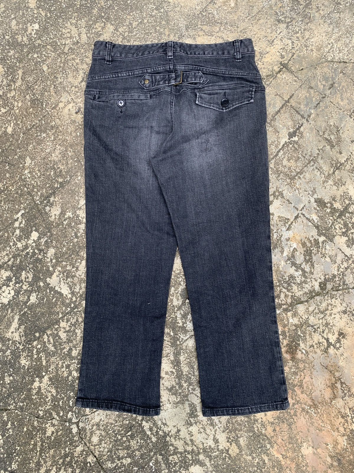 Issey Miyake × Japanese Brand × Vintage 2000s Plantation by Issey Miyake Buckle Back Stretchy Pants Size 30" / US 8 / IT 44 - 2 Thumbnail