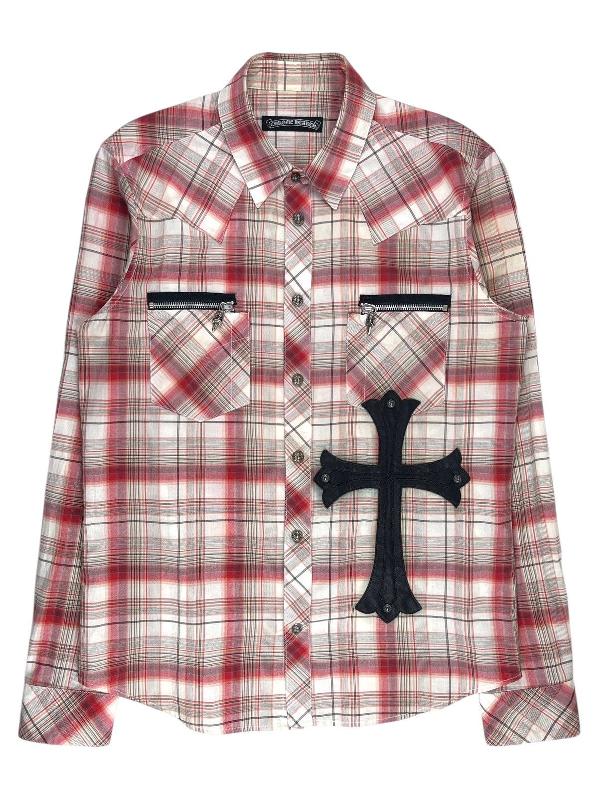 Chrome Hearts CHROME HEARTS CHECKERED PADDED FLANNEL BUTTON