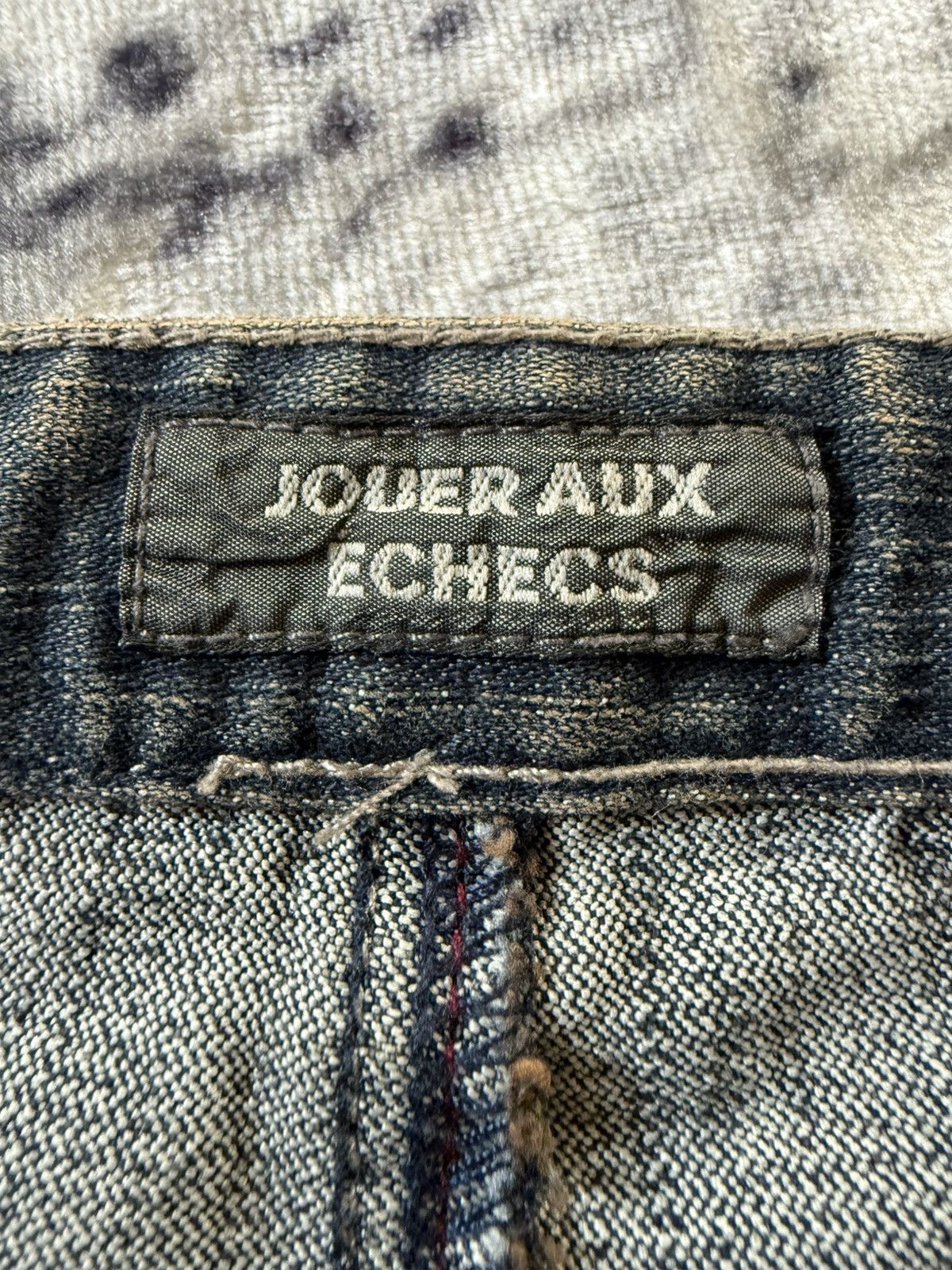 Japanese Brand Jouer Aux Echecs Mud Wash Patina Fade Studded Flared Jeans Size US 28 / EU 44 - 16 Thumbnail