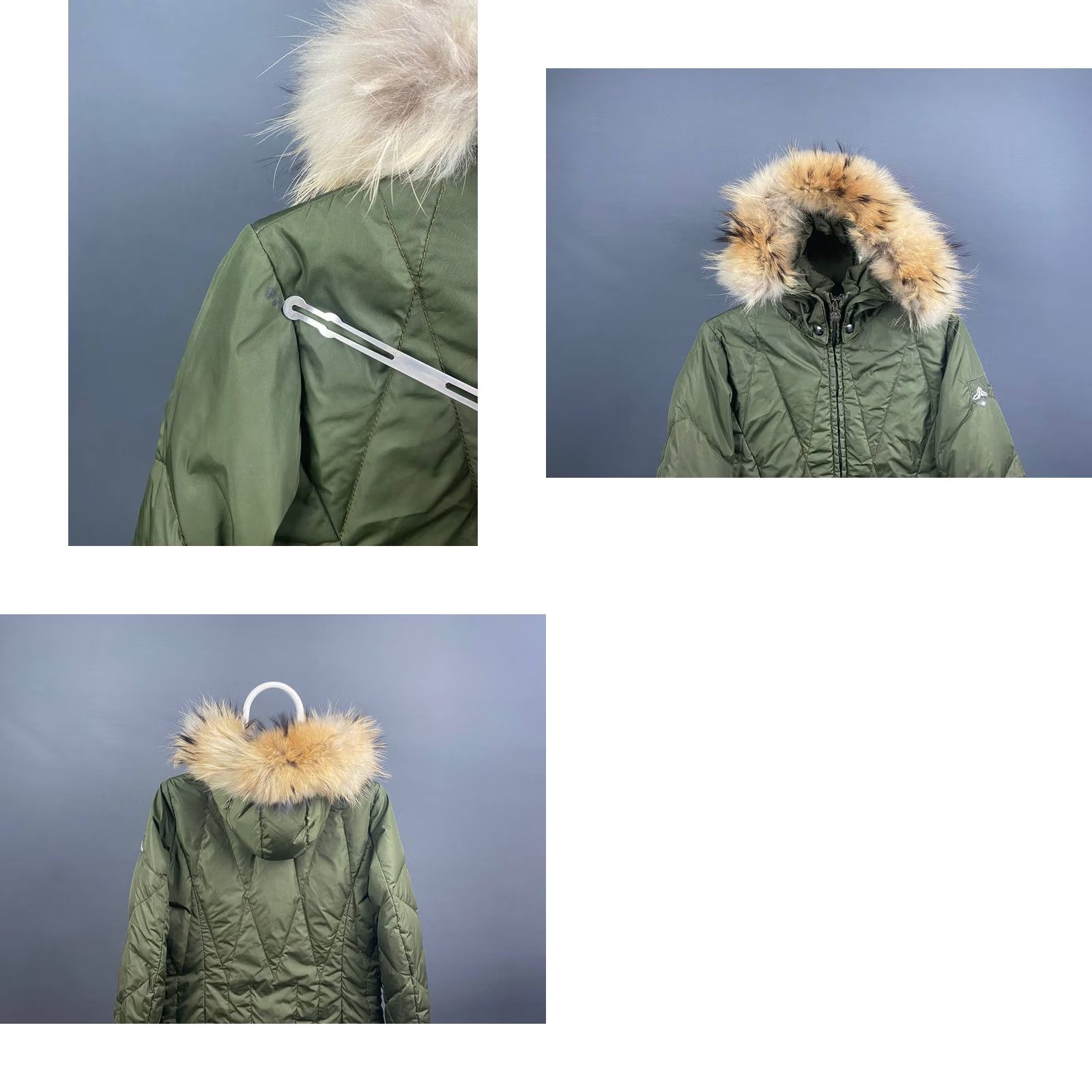 Vintage Authier Womens Quilted Jacket Long Sleeve Zip Hooded Green 8 Ski Coat All Seasons Casual Formal Womens Size M / US 6-8 / IT 42-44 - 9 Thumbnail