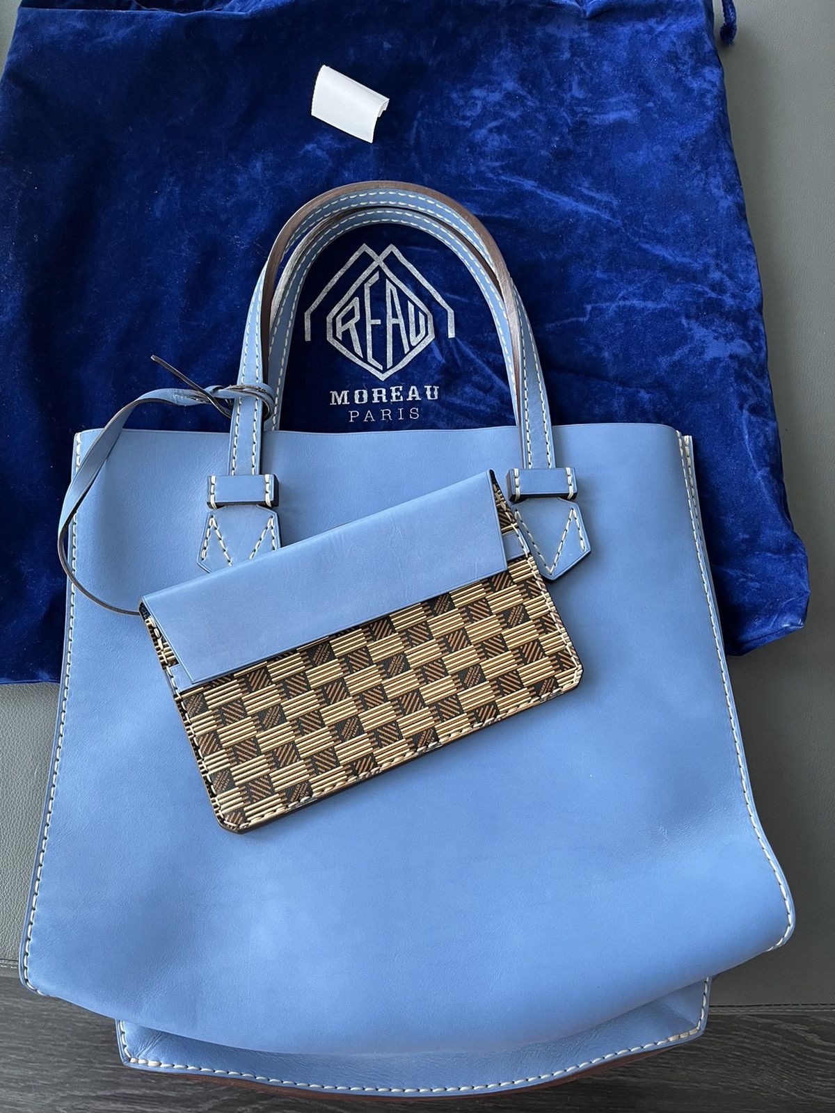 Moreau Paris Brand New Sold Out Vintage Moreau Paris Leather Tote Bag Size ONE SIZE - 2 Thumbnail