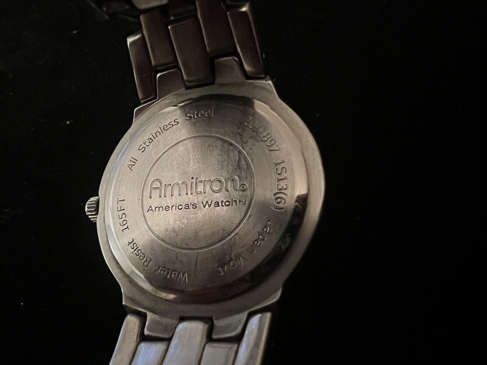 Designer Armitron Men's Watch Stainless Steel New Battery Size ONE SIZE - 5 Thumbnail
