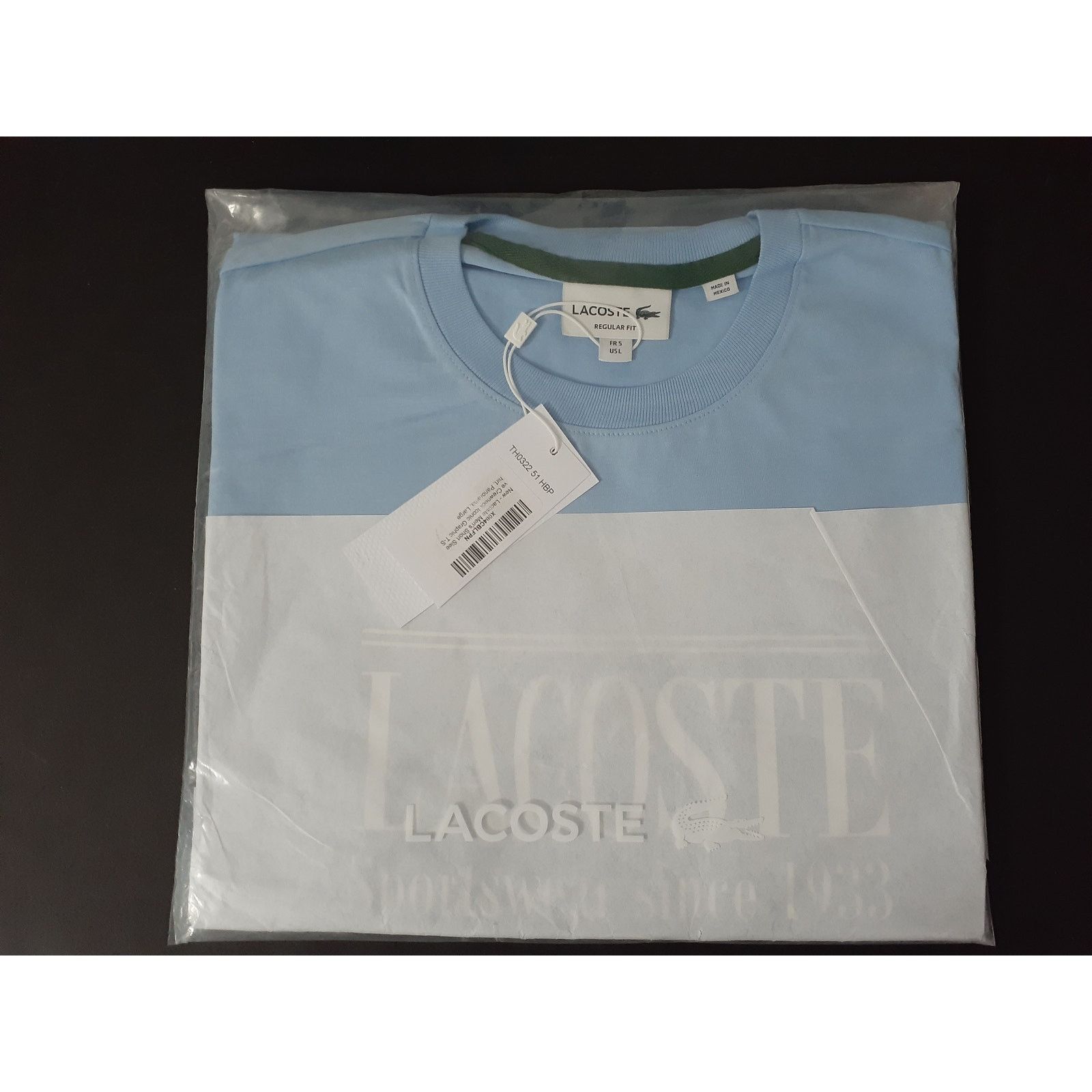 Lacoste Lacoste Men's Regular Fit Jersey T-Shirt Panorama Blue L Size US L / EU 52-54 / 3 - 2 Thumbnail