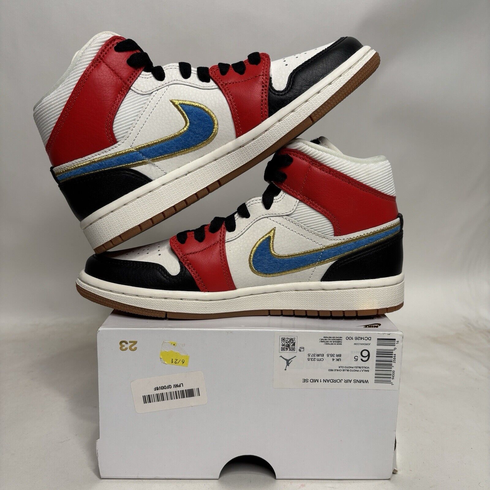 Nike Nike Shoes Air Jordan 1 Mid Retro WMNS “Let Her Man” 2024 Size US 6.5 / IT 36.5 - 3 Thumbnail