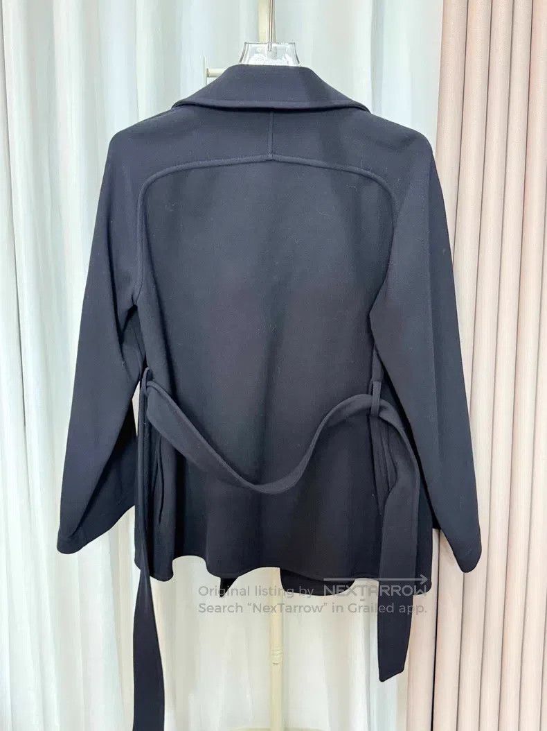 Hermes Hermes Dark Blue Wool Coat Size XXS / US 00 / IT 34 - 2 Thumbnail