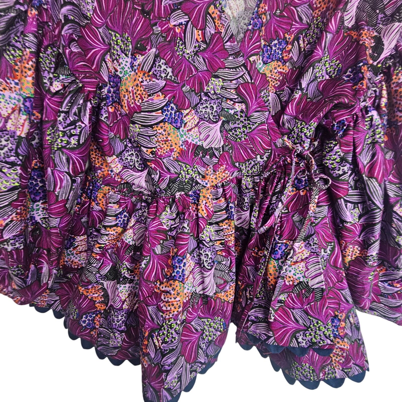 Target Basics Kika Vargas x Target Purple Coral Reef Scallop Edge Wrap Top Size S / US 4 / IT 40 - 4 Thumbnail