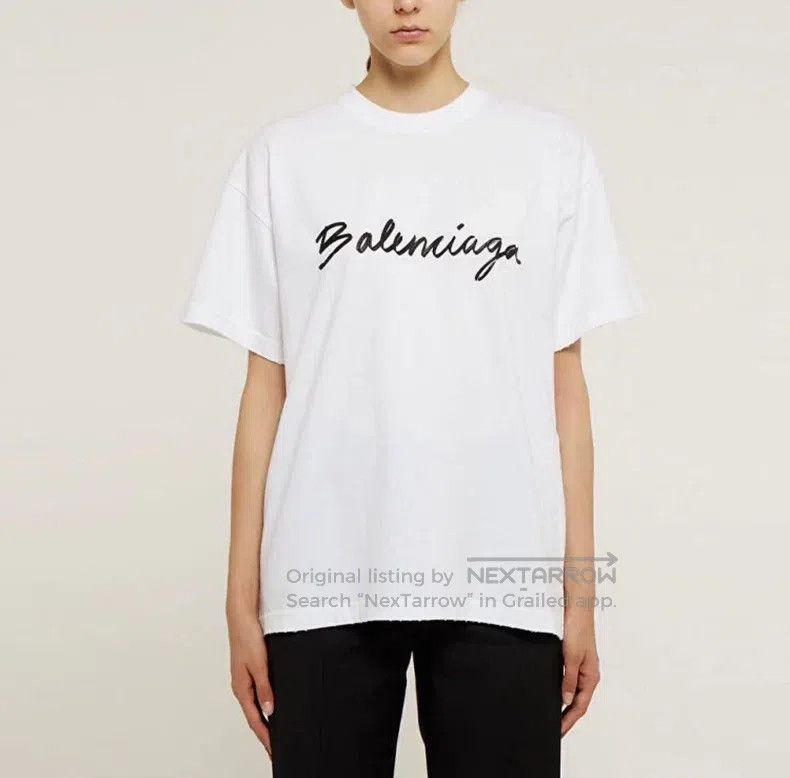 Balenciaga Balenciaga Cursive letter signature logo print casual shor Size US S / EU 44-46 / 1 - 7 Thumbnail