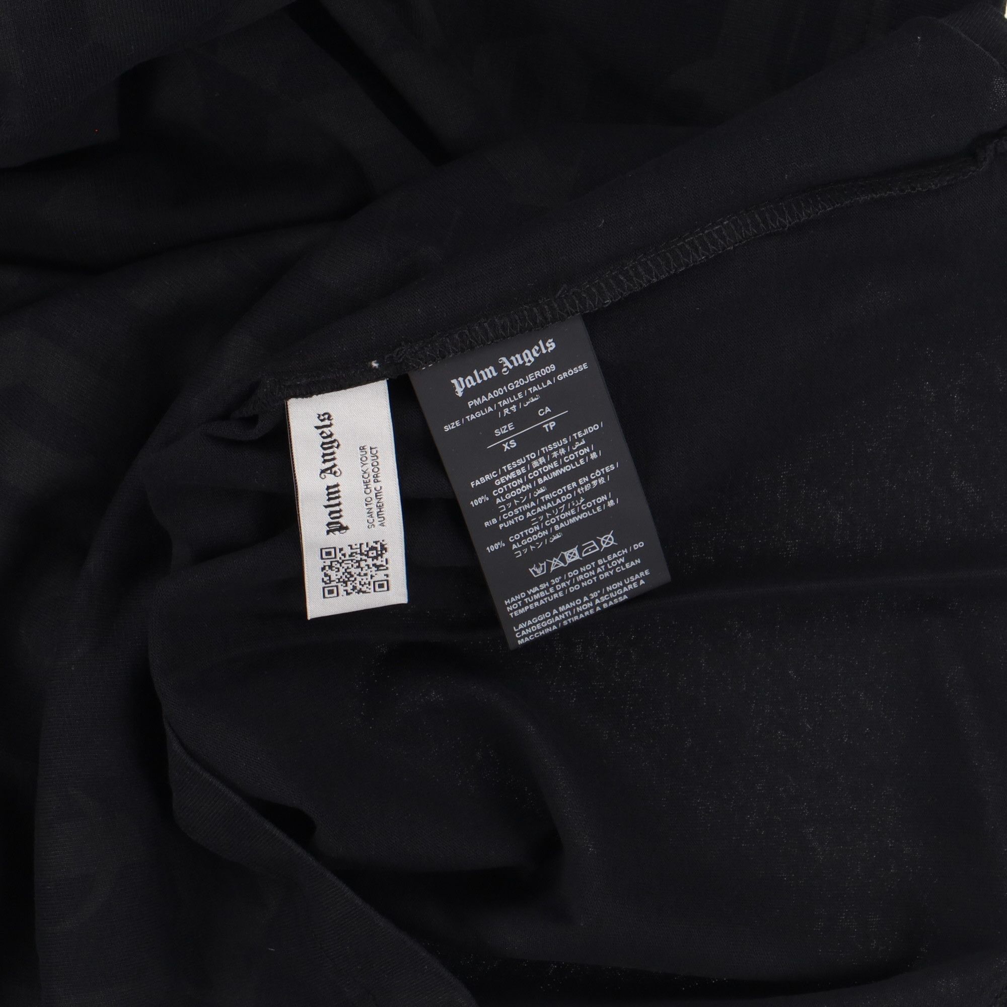 Palm Angels Black All Over Logo T-Shirt Size XS / US 0-2 / IT 36-38 - 3 Thumbnail