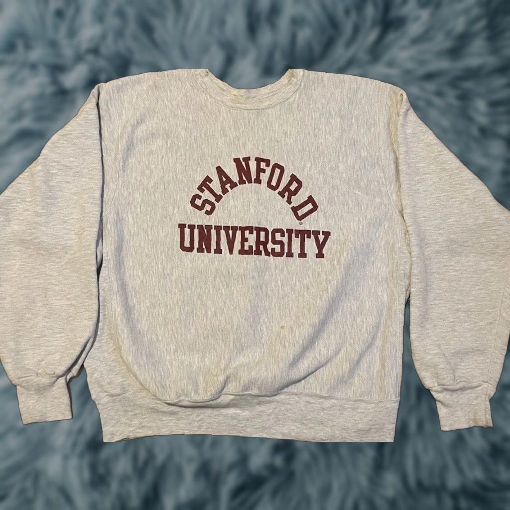 Vintage VINTAGE 90s Stanford University Faded Reverse Weave Sweatshirt XXL College PE Grunge Size US XXL / EU 58 / 5 - 1 Thumbnail