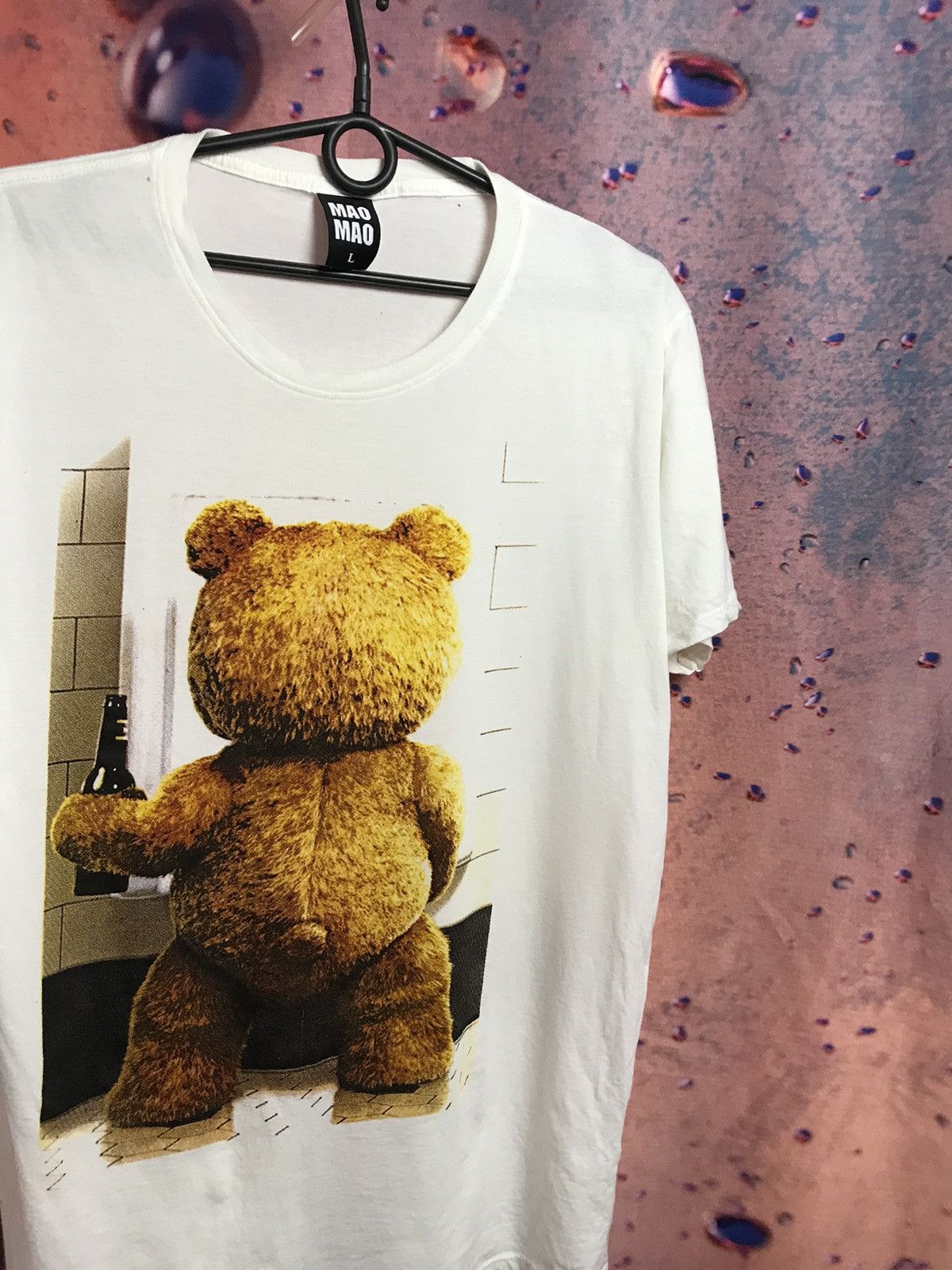Miu Miu Vintage Y2K Mao Mao ted teddy bear Holding Beer movie tee Size US L / EU 52-54 / 3 - 1 Thumbnail