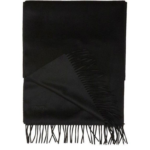 MAX MARA Baci Black Cashmere Scarf New & Authentic