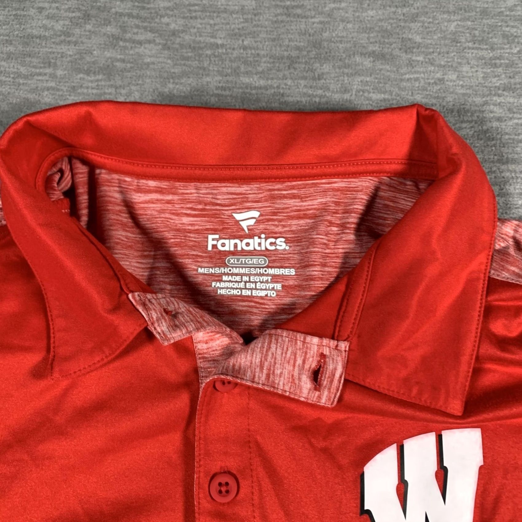 Vintage Wisconsin Badgers Polo Shirt Mens XL Red Fanatics Performance Golf NCAA Logo Size US XL / EU 56 / 4 - 5 Thumbnail