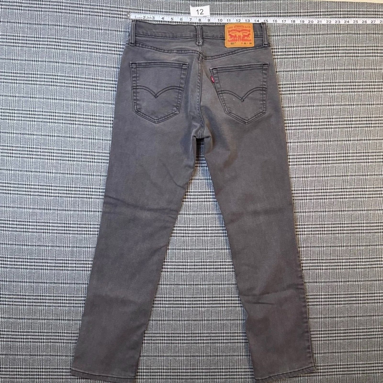 Levi's Levi's 511 Men's Jeans Gray Denim Slim Fit Stretch 31x30 Size US 31 - 2 Thumbnail