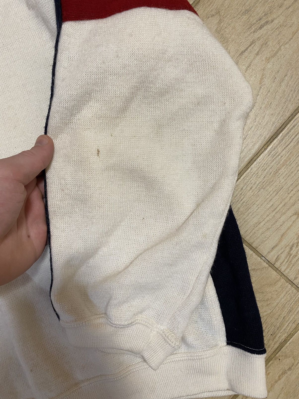 Japanese Brand × Lacoste Vintage Lacoste distressed sweater Size US XL / EU 56 / 4 - 12 Thumbnail
