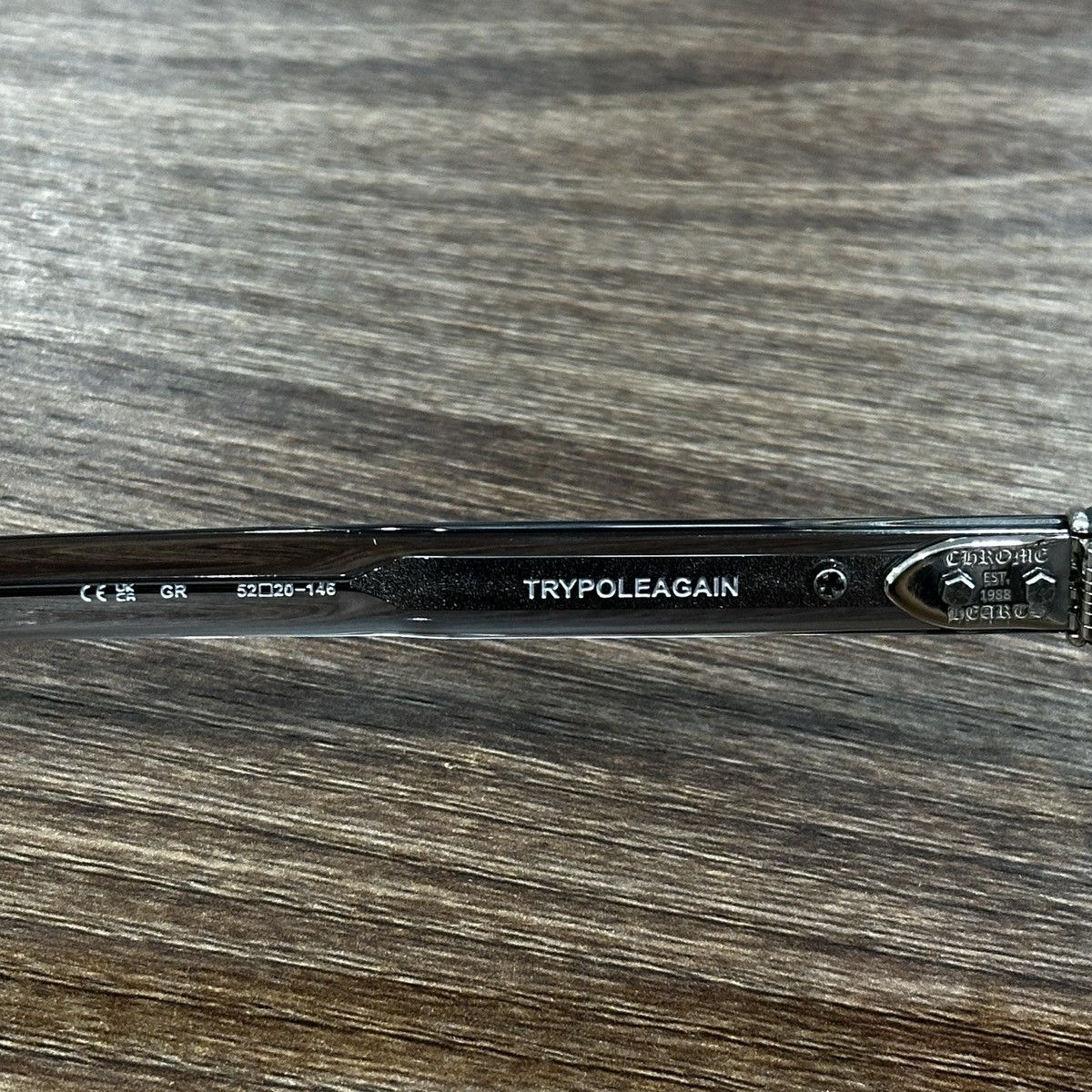 Chrome Hearts CHROME HEARTS TRYPOLEAGAIN SUNGLASSES Size ONE SIZE - 9 Thumbnail