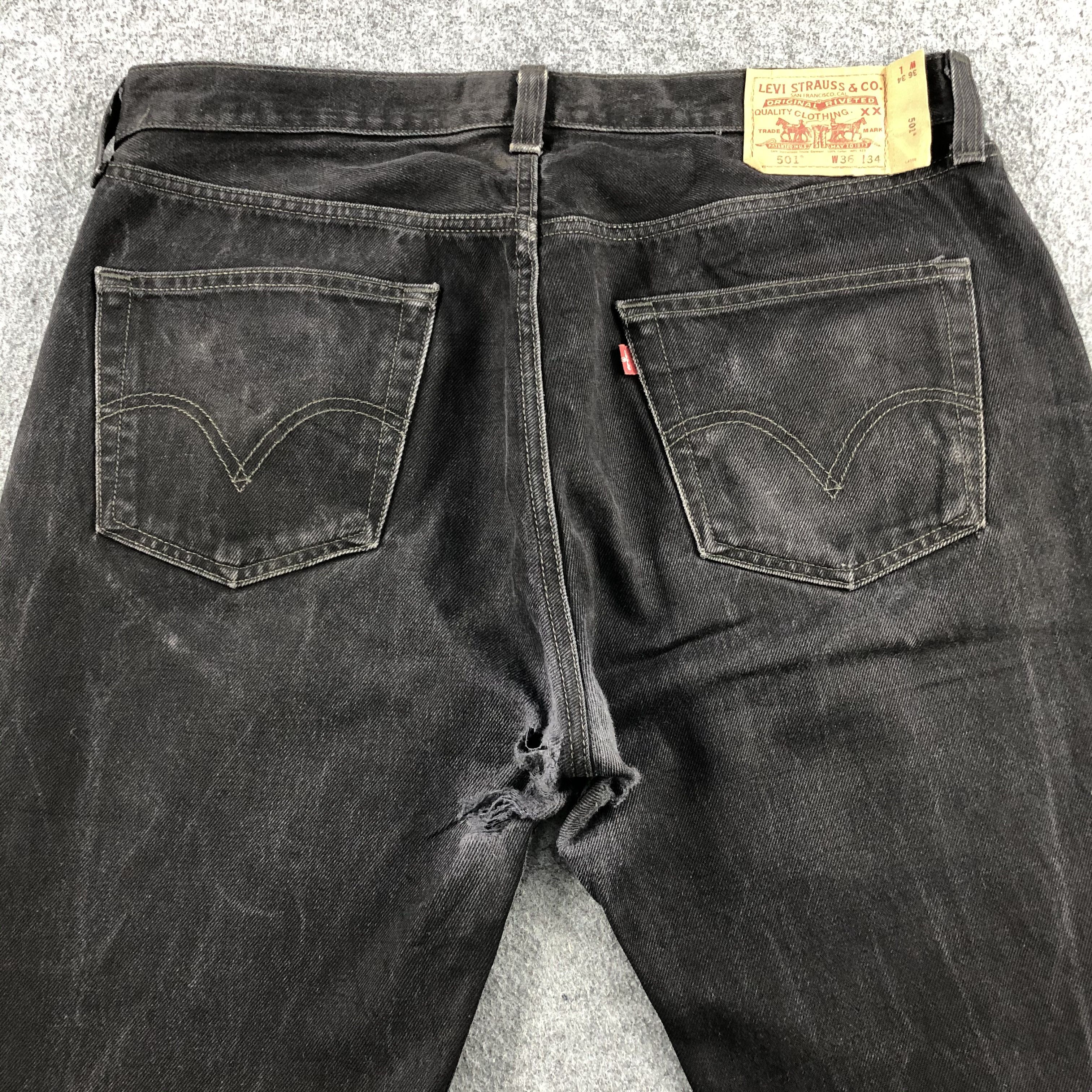 Levi's Vintage Distress Levis 501 Jeans-J1397 Size US 37 - 4 Thumbnail
