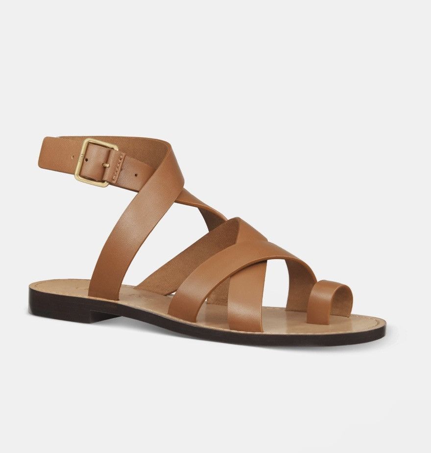 Dior Dior DIORIVIERA DIOR Sun TOE-Ring Sandal Camel Calfskin Size US 9 / IT 39 - 2 Thumbnail